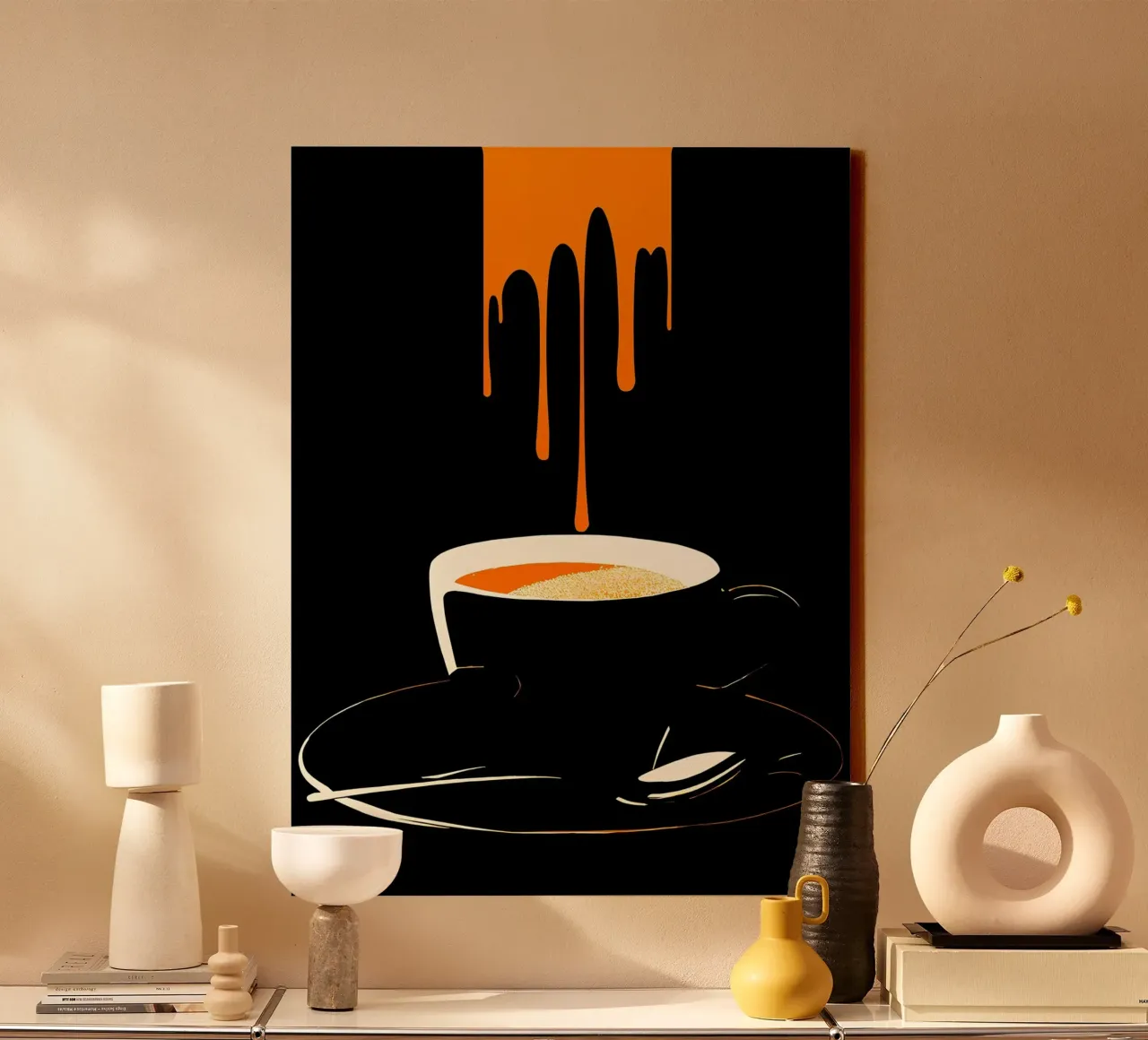 Tazza da caffè - Pop Art tela con Cornice a cassetta da ColorCrash Gallery