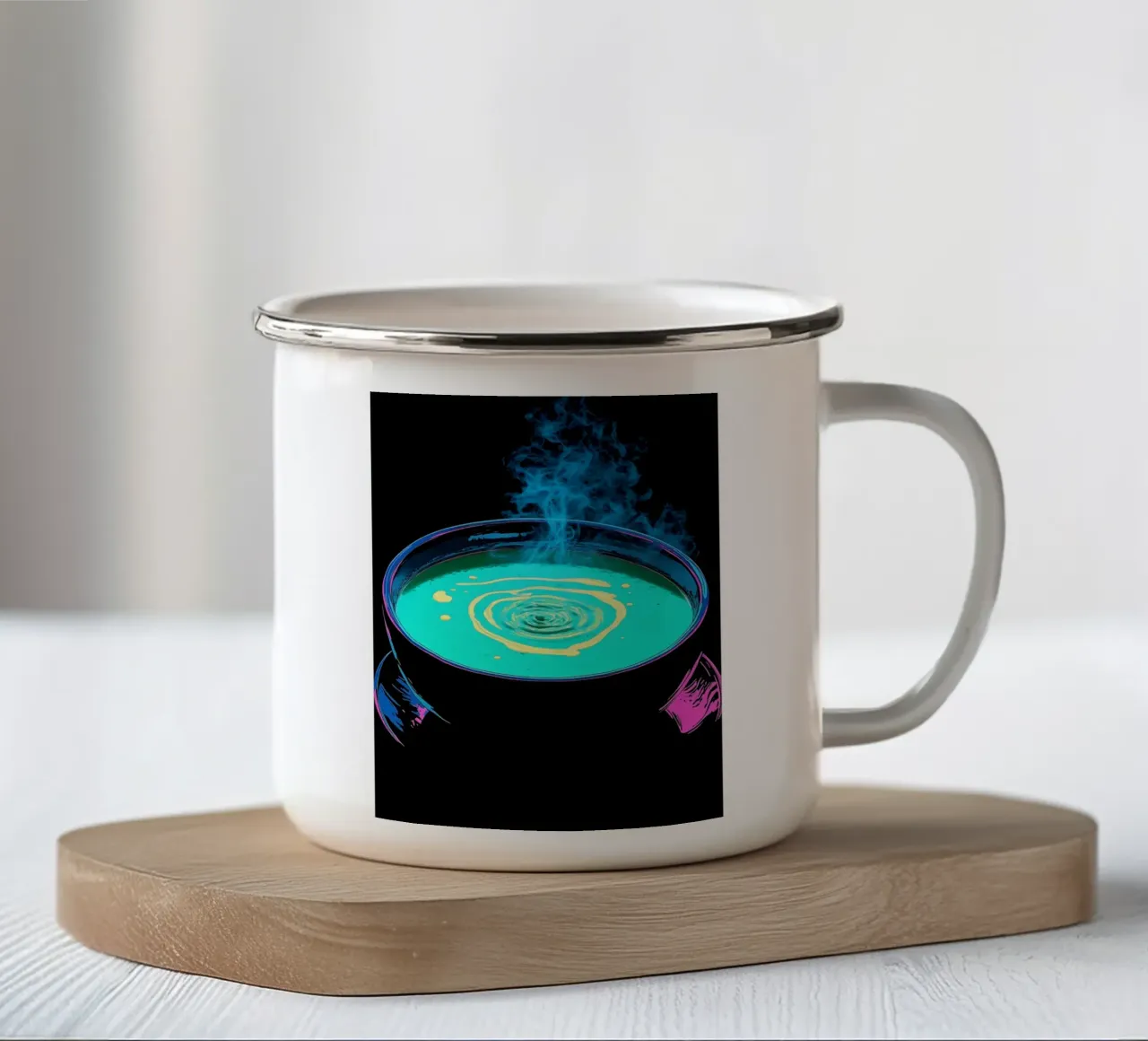 Zuppiera - Pop Art tazza in smalto da ColorCrash Gallery