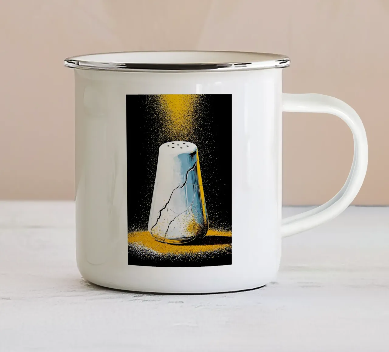 Salsiera - Pop Art tazza in smalto da ColorCrash Gallery