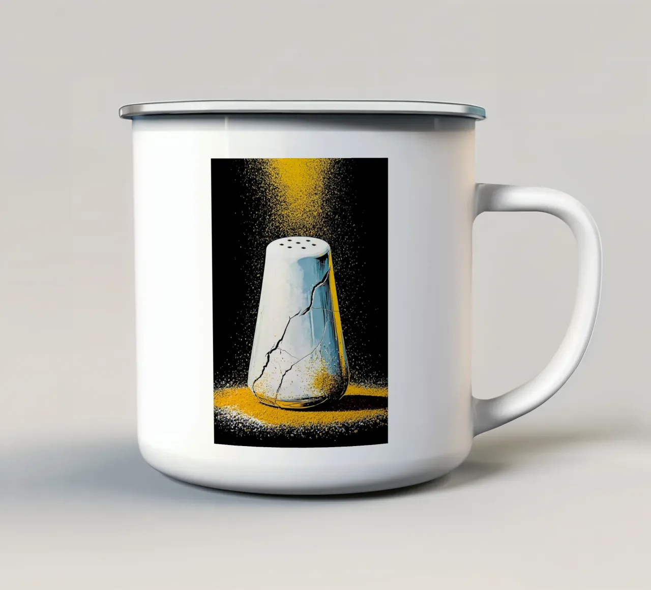 Salsiera - Pop Art tazza in smalto da ColorCrash Gallery