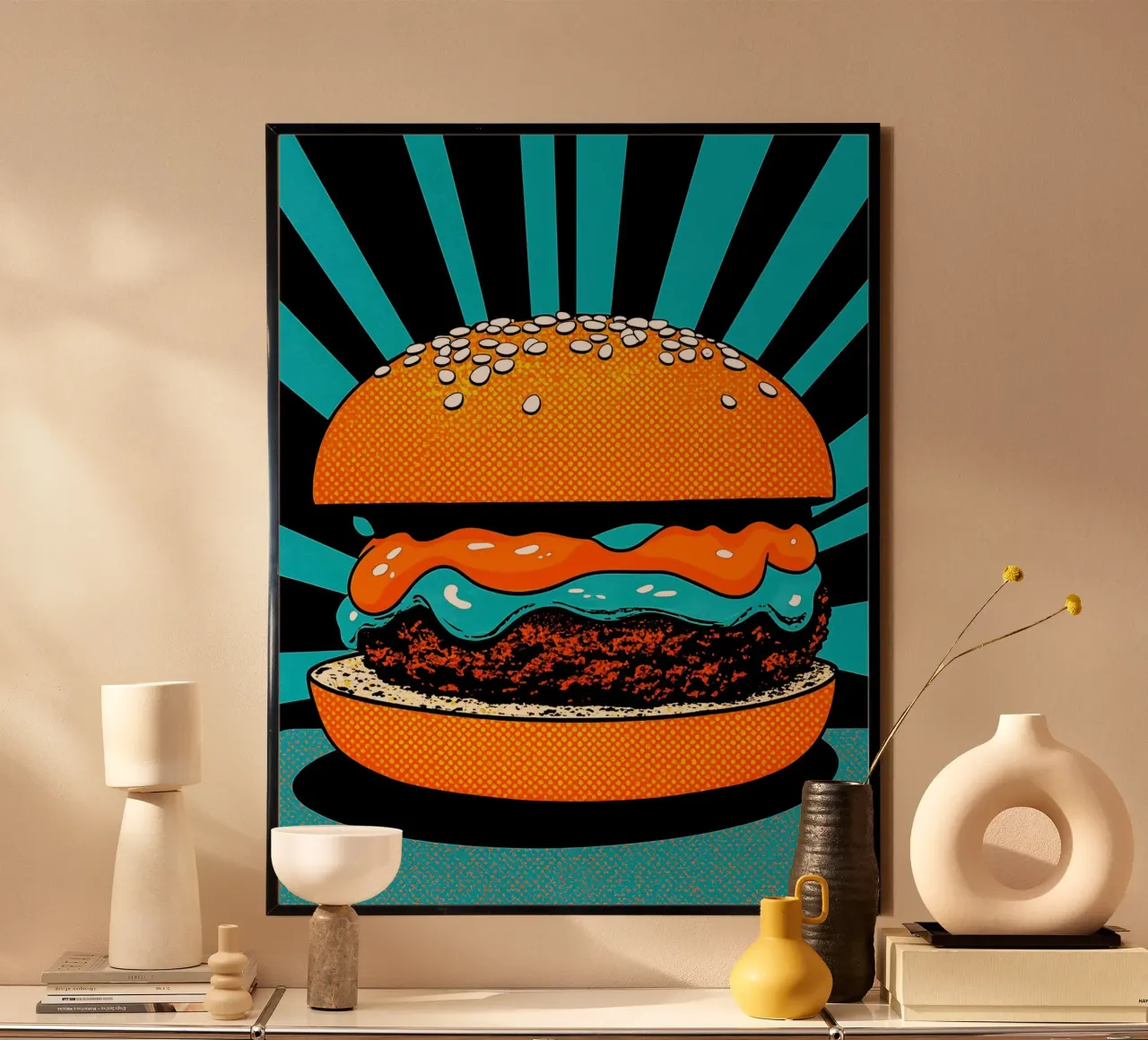 Hamburger - Pop Art poster da ColorCrash Gallery