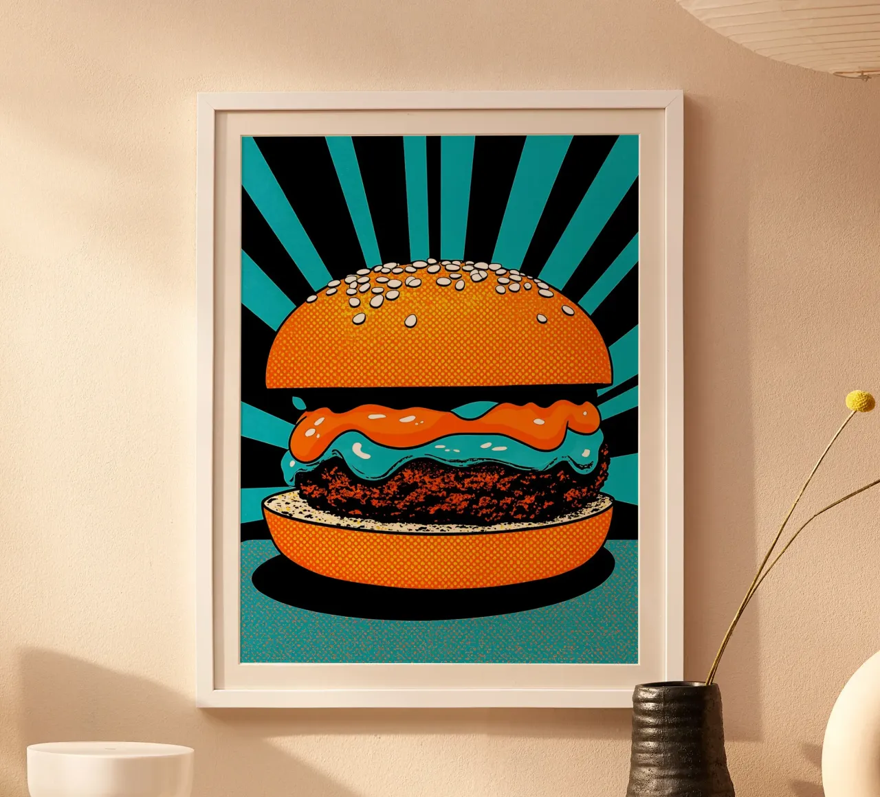Hamburger - Pop Art poster da ColorCrash Gallery