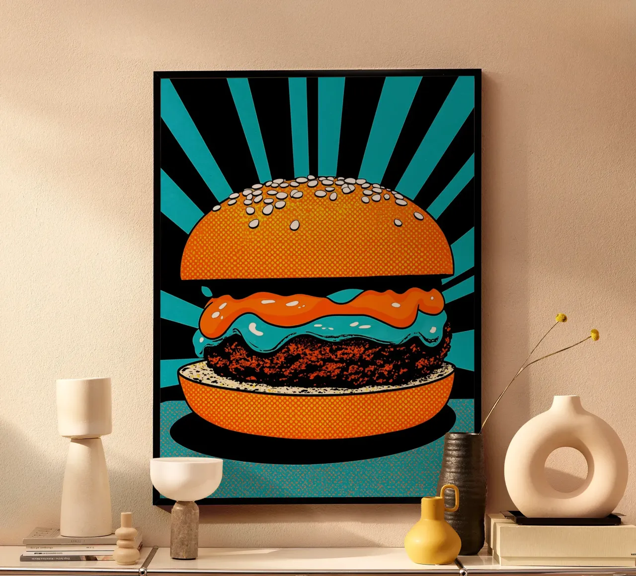 Hamburger - Pop Art poster da ColorCrash Gallery