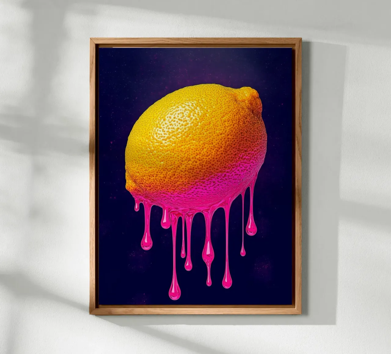 Limone che gocciola - Pop Art alluminio dibond da ColorCrash Gallery