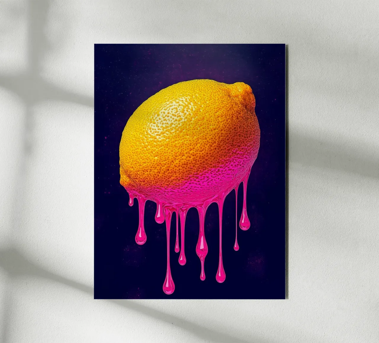 Limone che gocciola - Pop Art alluminio dibond da ColorCrash Gallery
