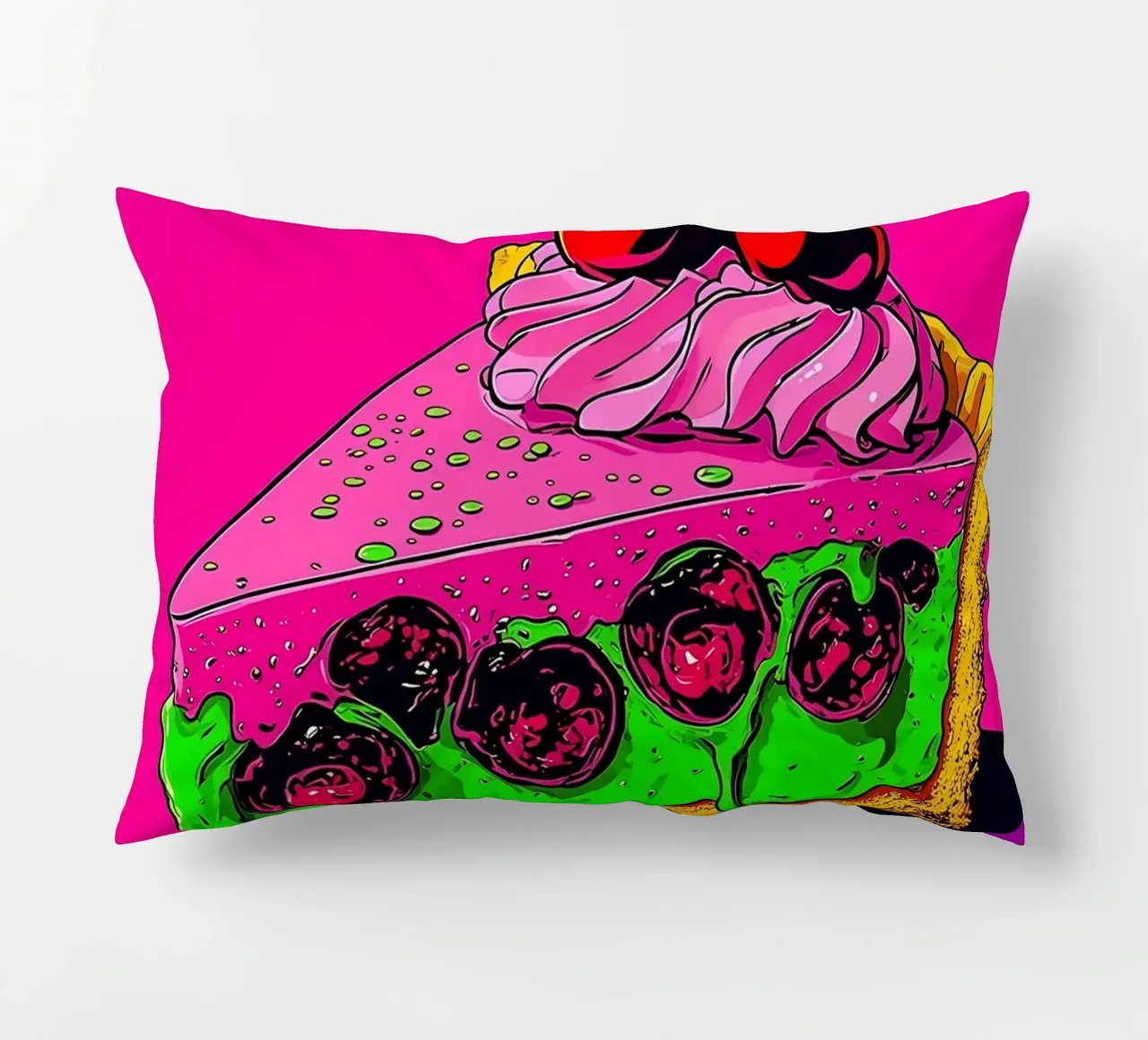 Torta di ciliegie - Pop Art cuscino da ColorCrash Gallery