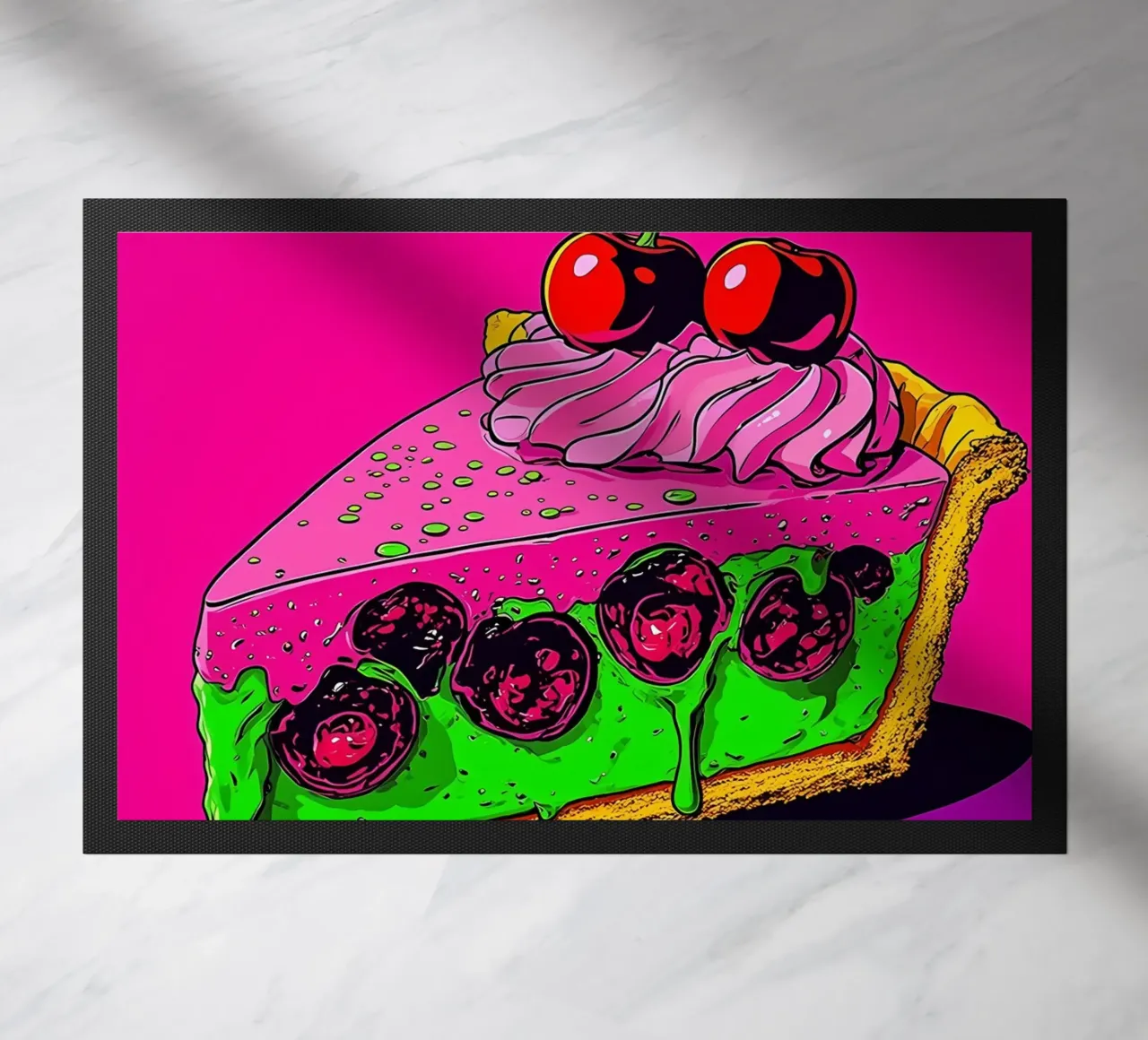 Torta di ciliegie - Pop Art zerbino da ColorCrash Gallery