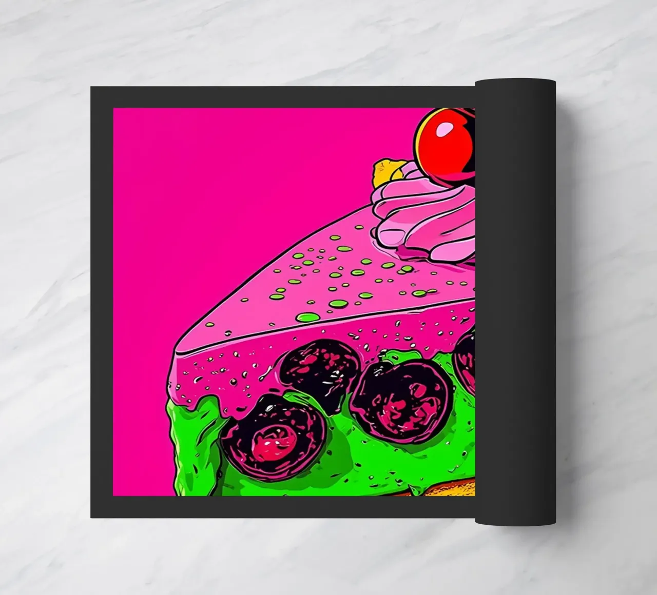 Torta di ciliegie - Pop Art zerbino da ColorCrash Gallery