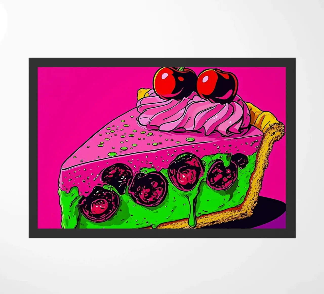 Torta di ciliegie - Pop Art zerbino da ColorCrash Gallery