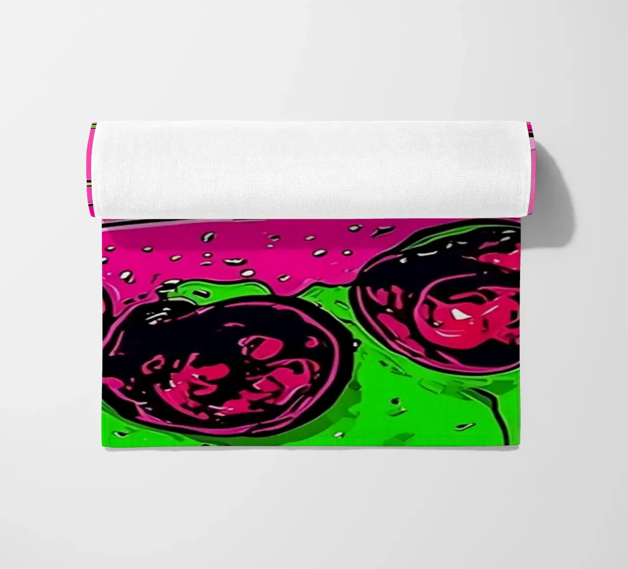 Torta di ciliegie - Pop Art telo mare da ColorCrash Gallery