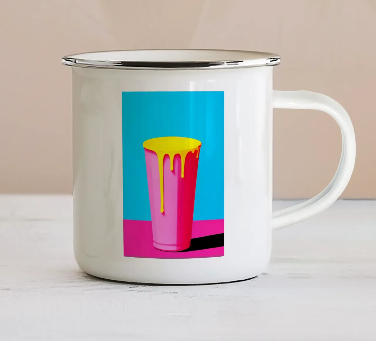 Bere - Pop Art tazza in smalto da ColorCrash Gallery