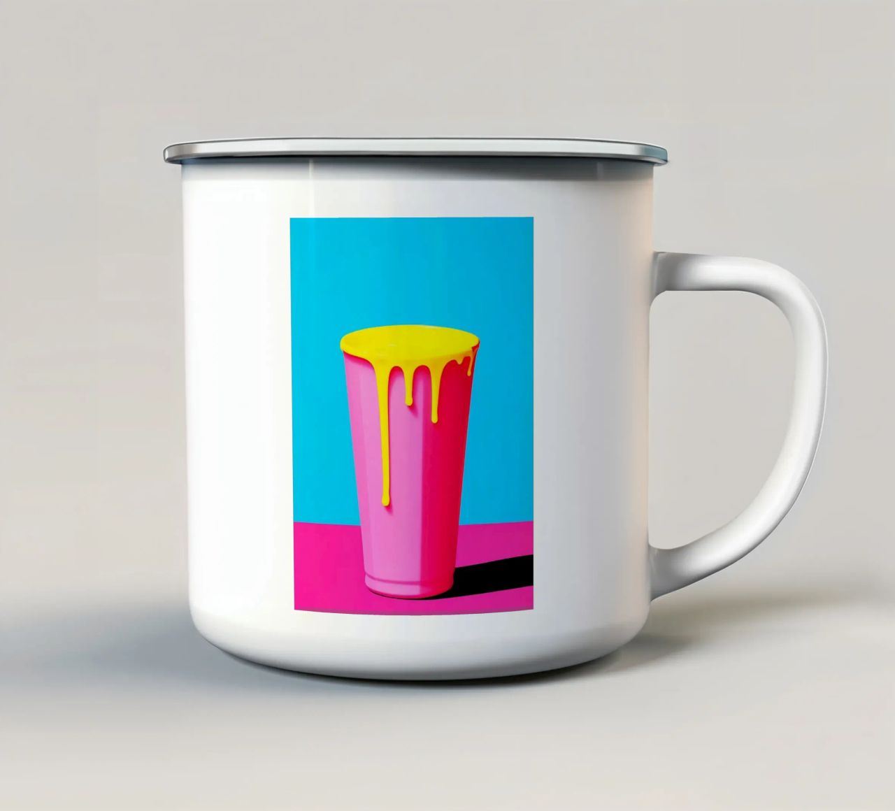 Bere - Pop Art tazza in smalto da ColorCrash Gallery