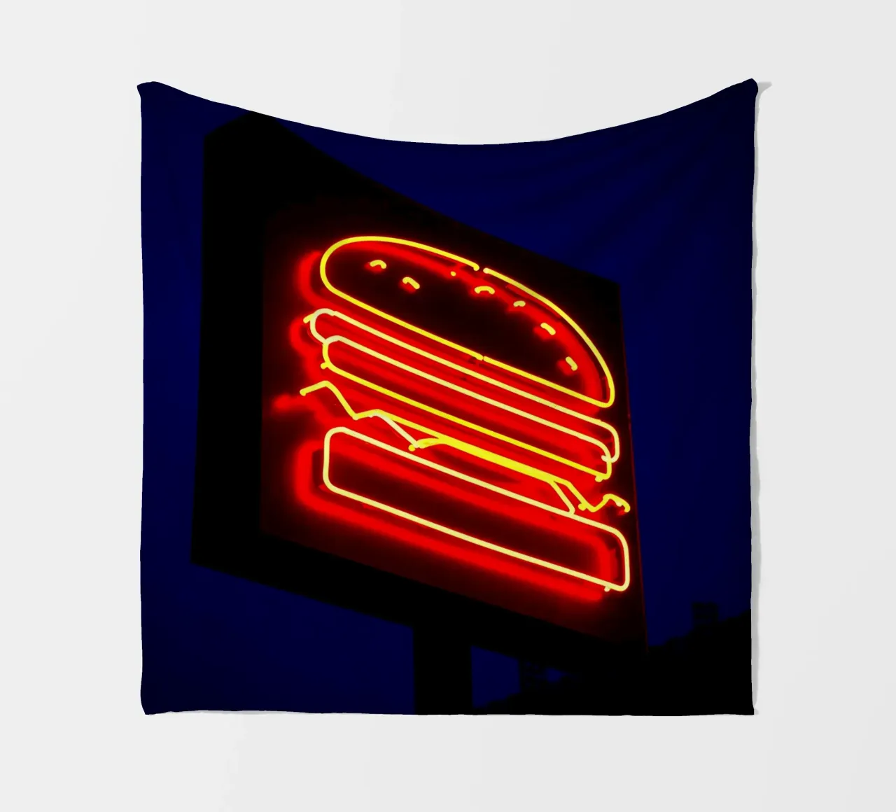 Burger - Pop Art coperta in pile da ColorCrash Gallery