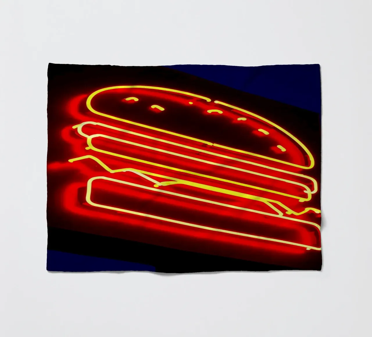 Burger - Pop Art coperta in pile da ColorCrash Gallery