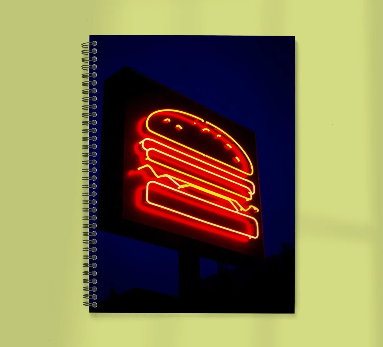 Burger - Pop Art spiral notebook by ColorCrash Gallery