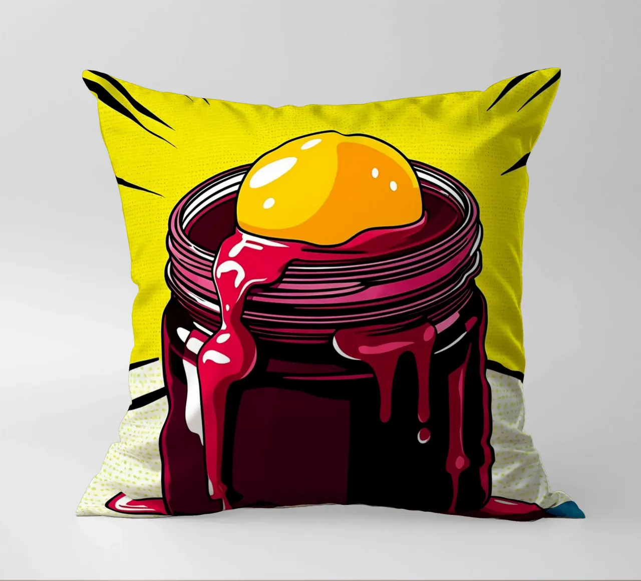 Cibo dentro un barattolo - Pop Art cuscino da ColorCrash Gallery