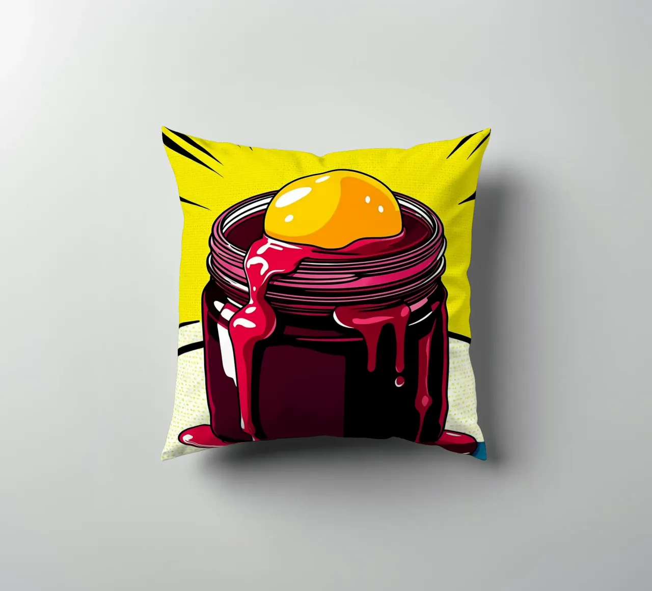 Cibo dentro un barattolo - Pop Art cuscino da ColorCrash Gallery