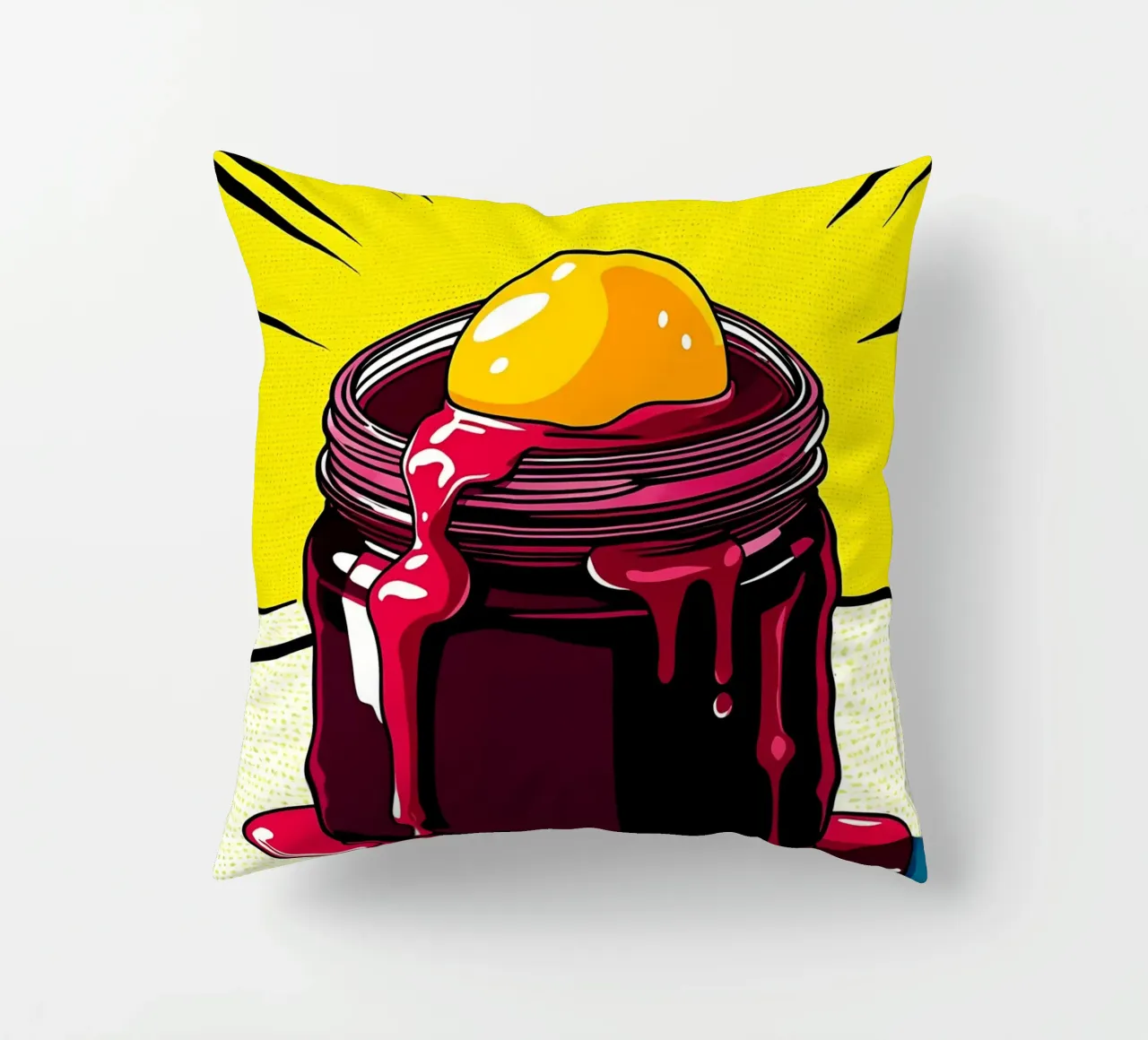 Cibo dentro un barattolo - Pop Art cuscino da ColorCrash Gallery