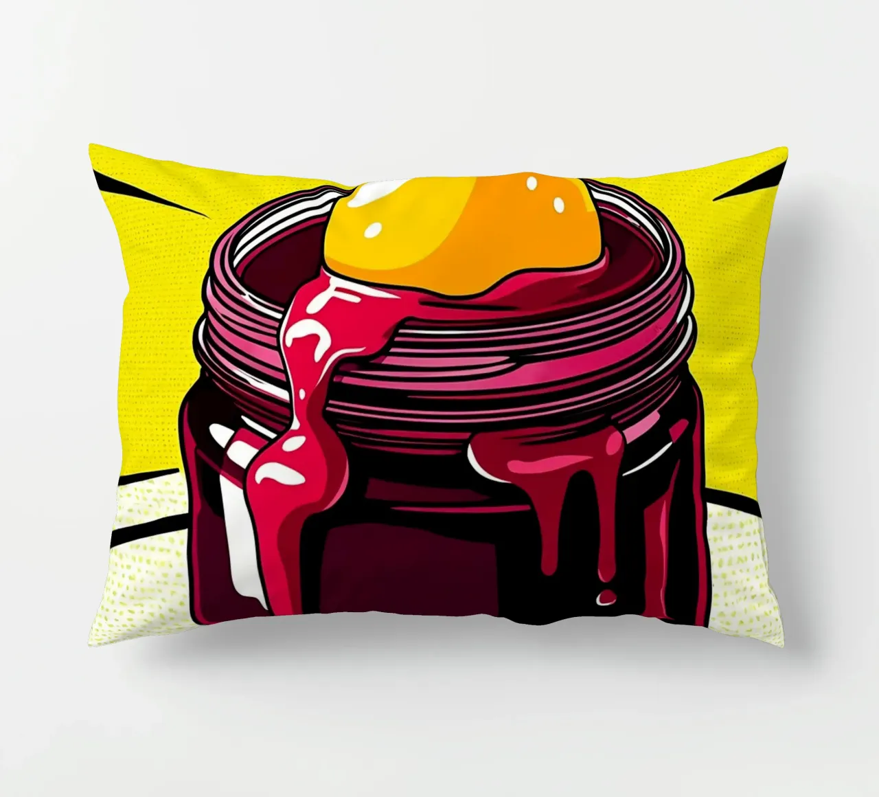 Cibo dentro un barattolo - Pop Art cuscino da ColorCrash Gallery