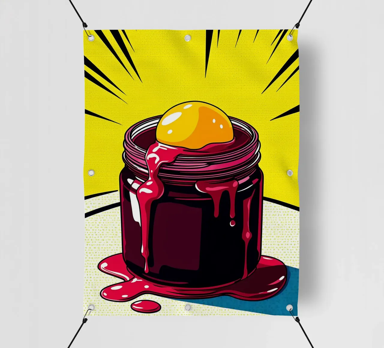 Cibo dentro un barattolo - Pop Art telo in pvc da ColorCrash Gallery