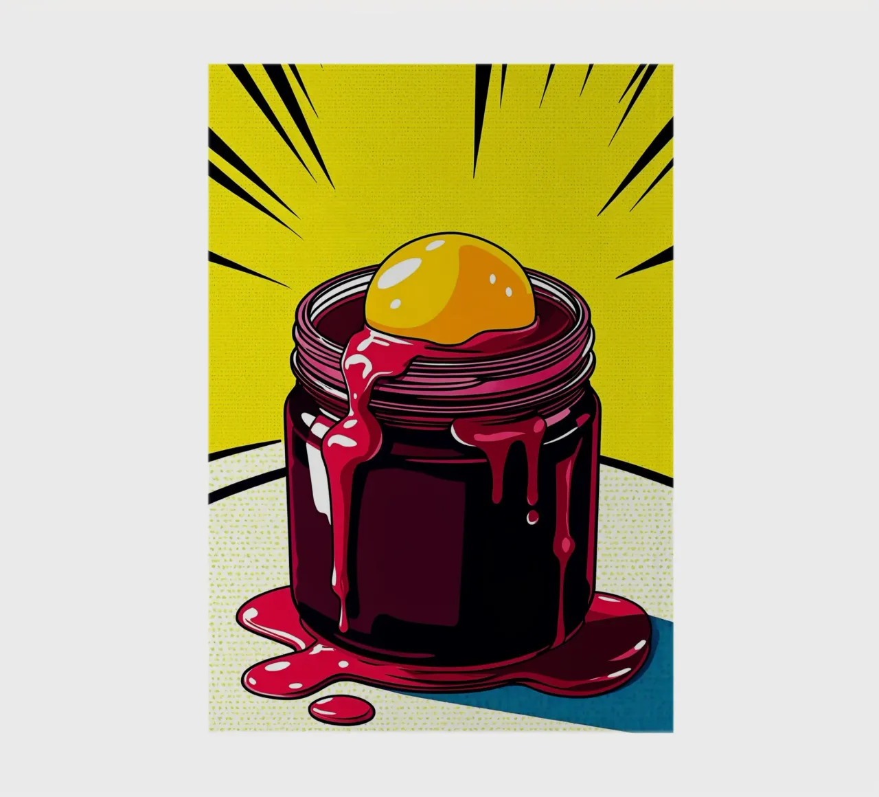 Nourriture à l'intérieur d'un bocal - Pop Art carnet de notes de ColorCrash Gallery