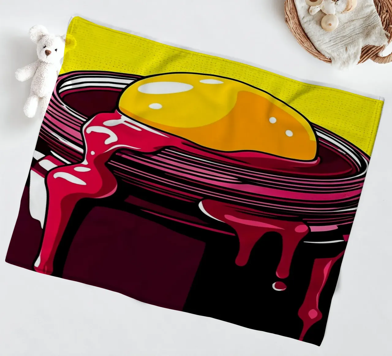 Nourriture à l'intérieur d'un bocal - Pop Art plaid polaire de ColorCrash Gallery