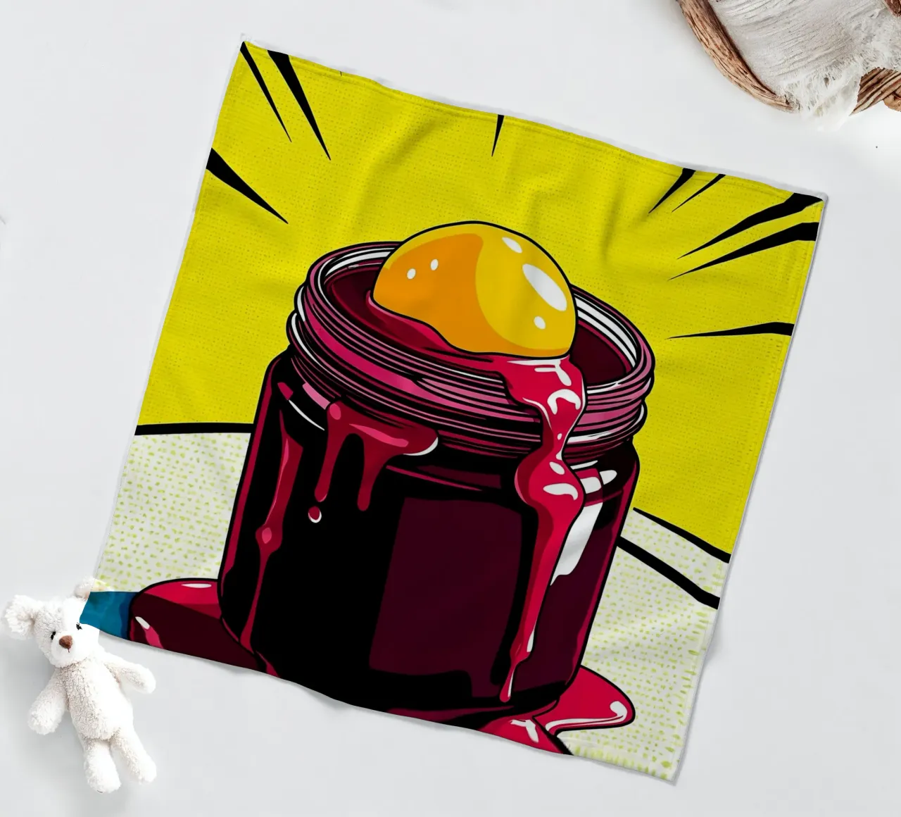 Nourriture à l'intérieur d'un bocal - Pop Art plaid polaire de ColorCrash Gallery