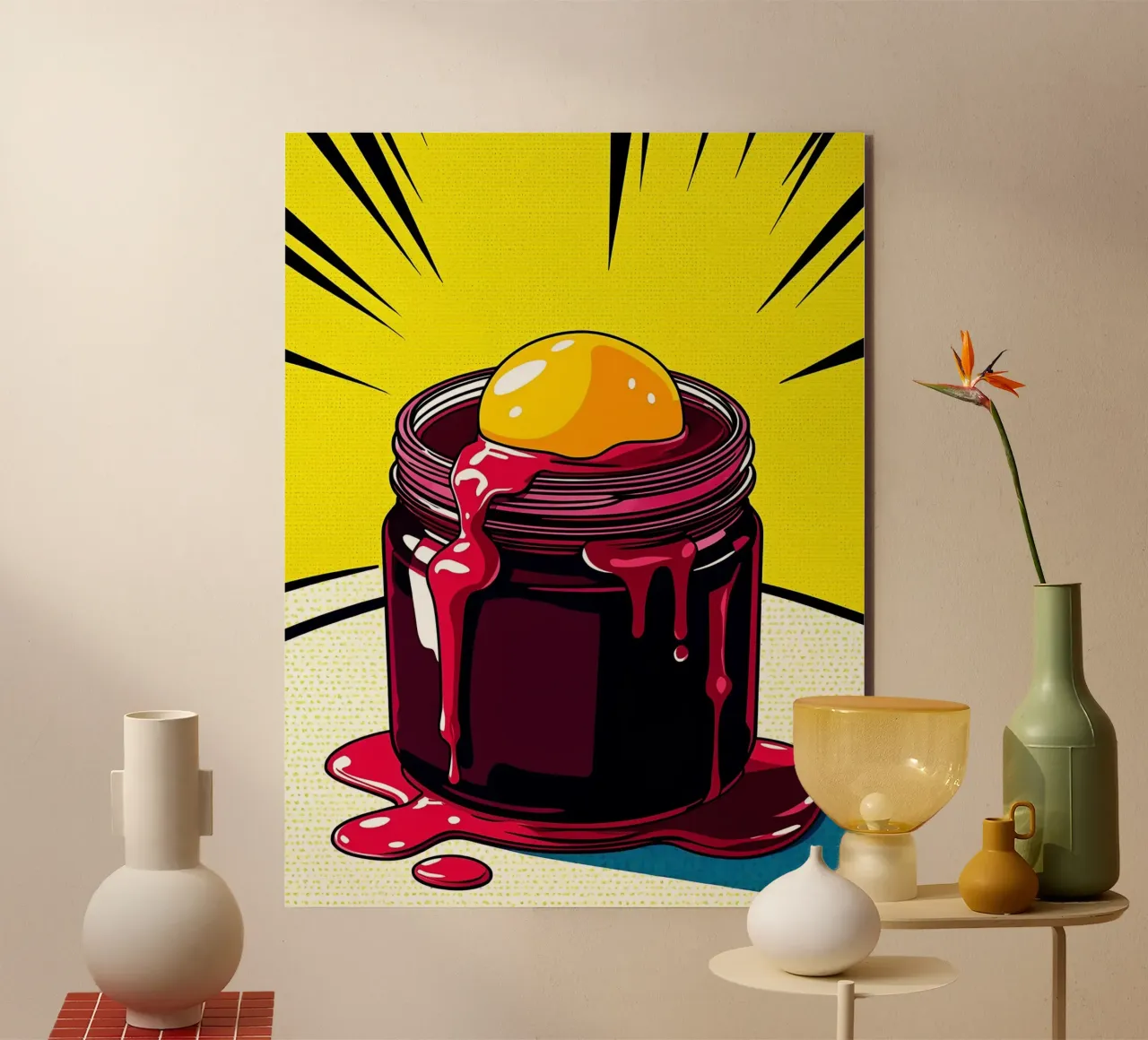 Food Inside Jar - Pop Art alu-dibond by ColorCrash Gallery