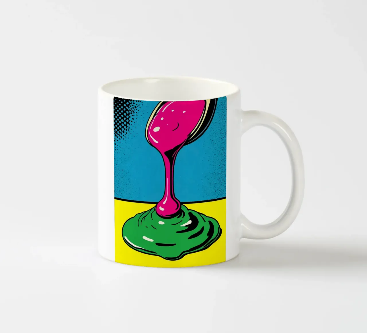 Gocce di cucchiaio - Pop Art tazza in ceramica da ColorCrash Gallery