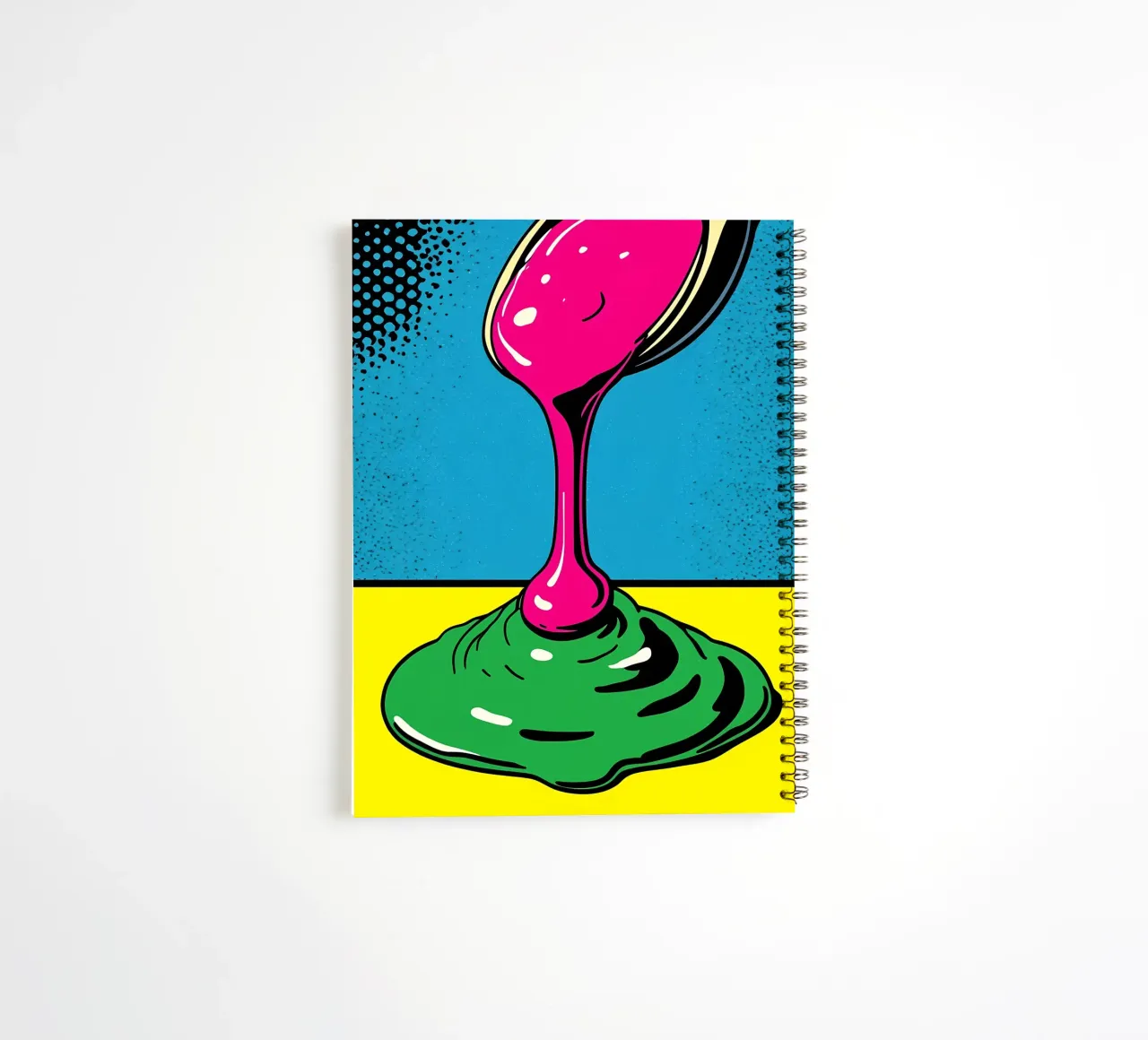Spoon Drips - Pop Art spiral notebook by ColorCrash Gallery