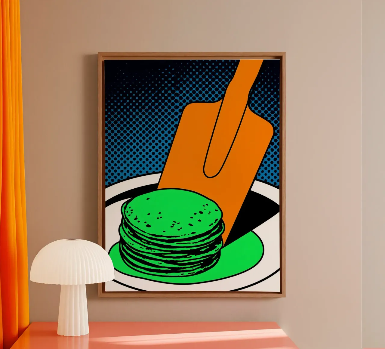 Pannenkoeken - Pop Art canvas met Baklijst van ColorCrash Gallery
