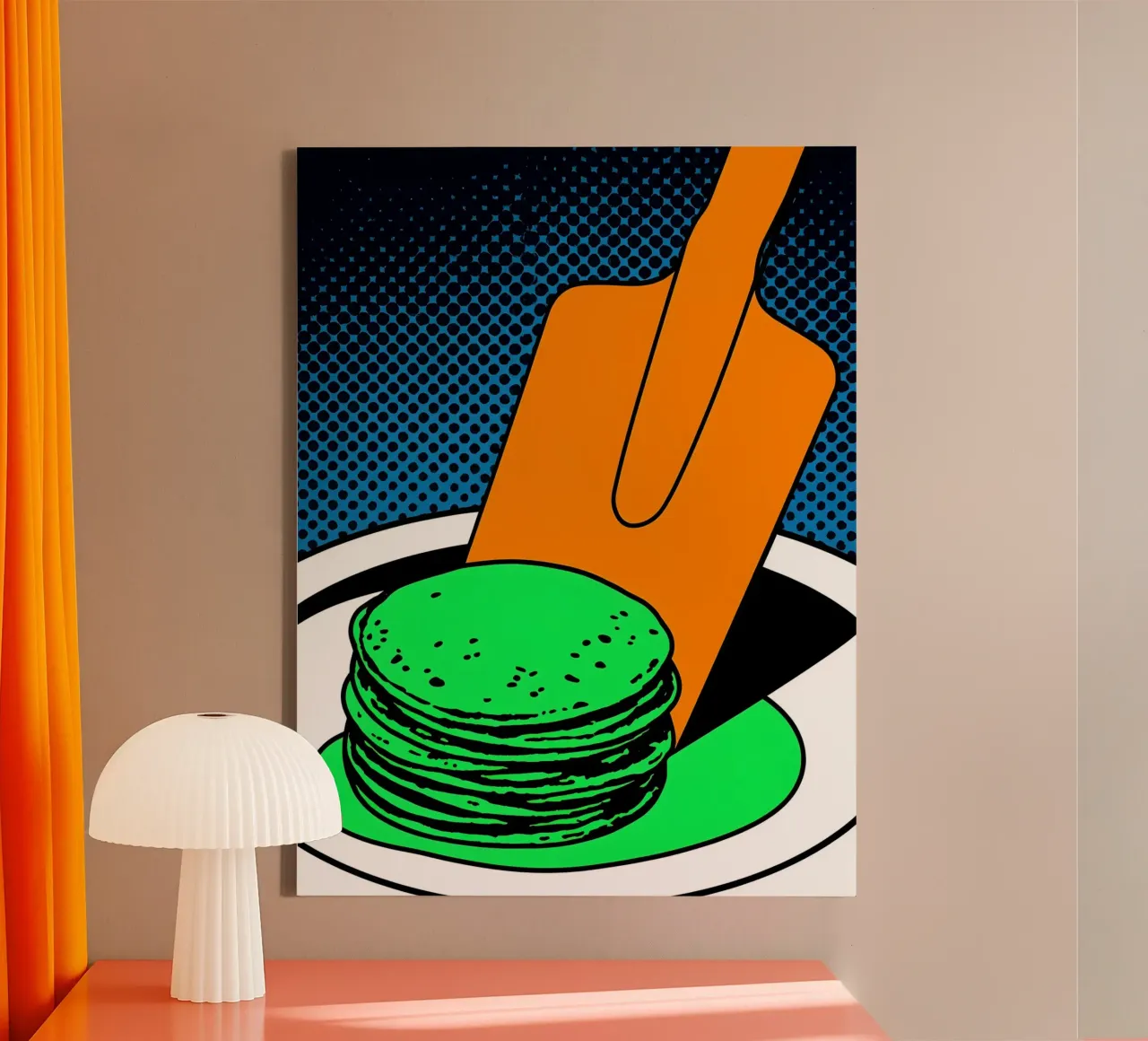 Pannenkoeken - Pop Art canvas met Baklijst van ColorCrash Gallery