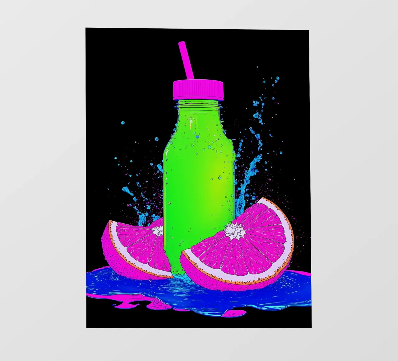 Succo di frutta - Pop Art pellicola backlit da ColorCrash Gallery