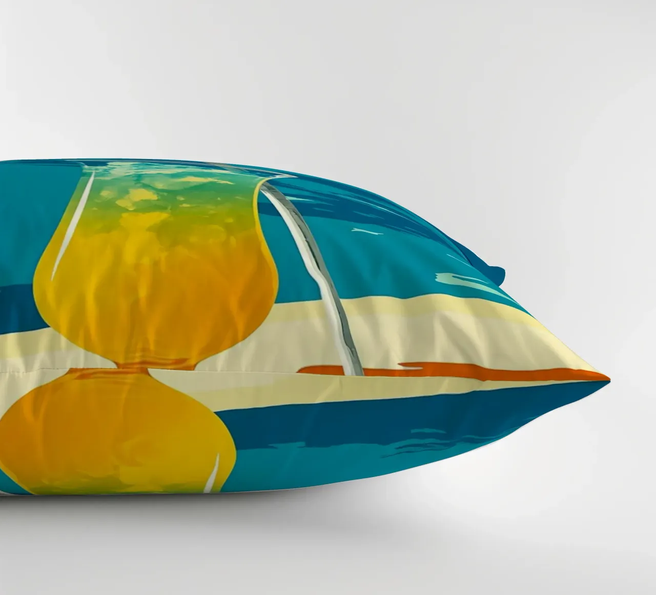 Bere in spiaggia - Pop Art cuscino da ColorCrash Gallery