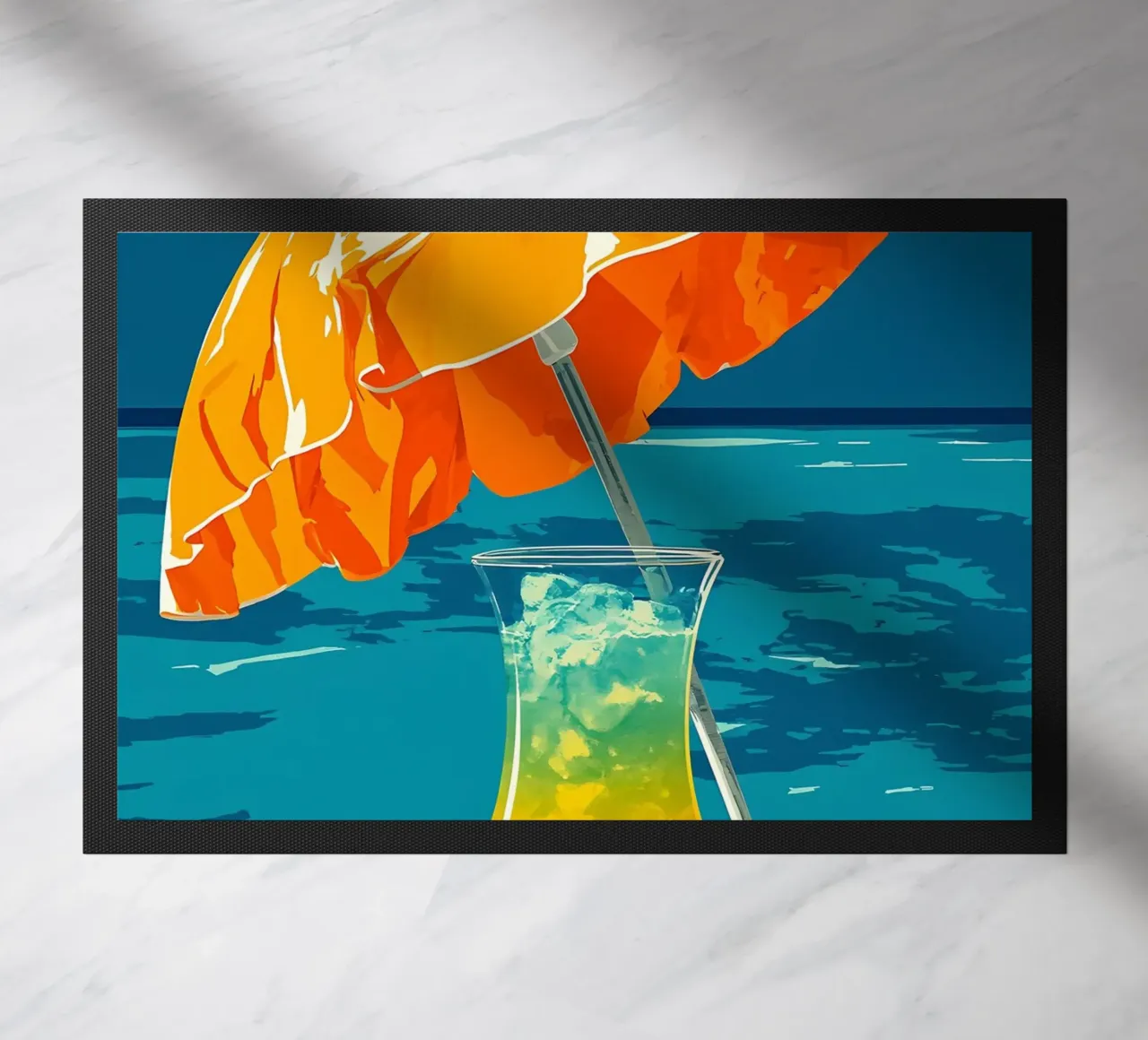 Bere in spiaggia - Pop Art zerbino da ColorCrash Gallery