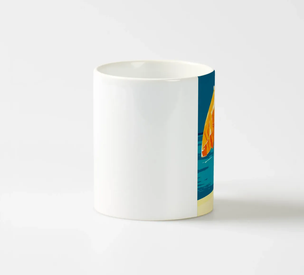 Bere in spiaggia - Pop Art tazza in ceramica da ColorCrash Gallery