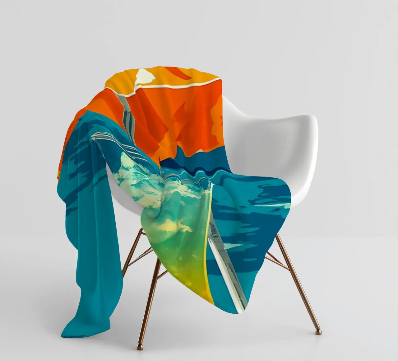 Bere in spiaggia - Pop Art coperta in pile da ColorCrash Gallery
