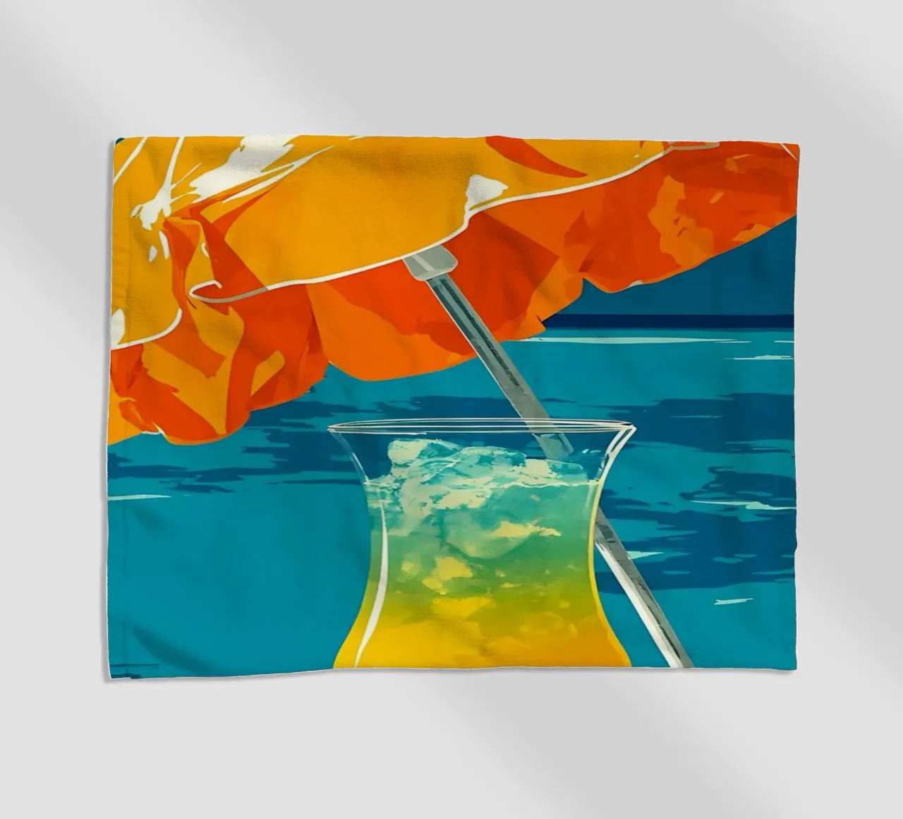 Bere in spiaggia - Pop Art telo mare da ColorCrash Gallery