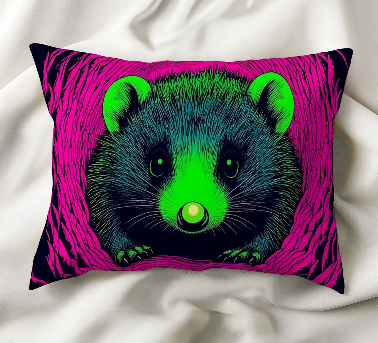 Procione che scava - Pop Art cuscino da ColorCrash Gallery