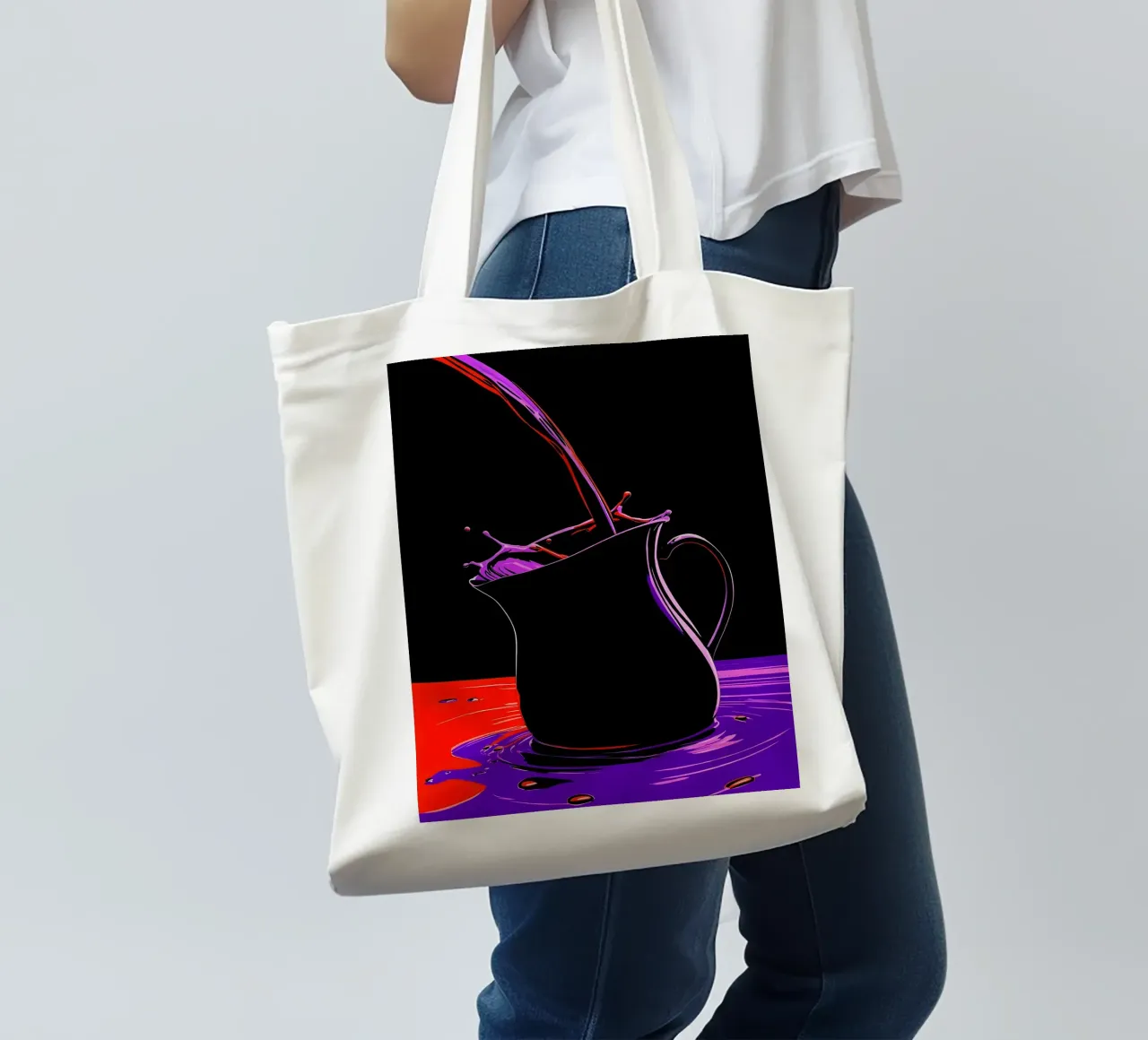 Acqua in brocca - Pop Art borsa in juta da ColorCrash Gallery