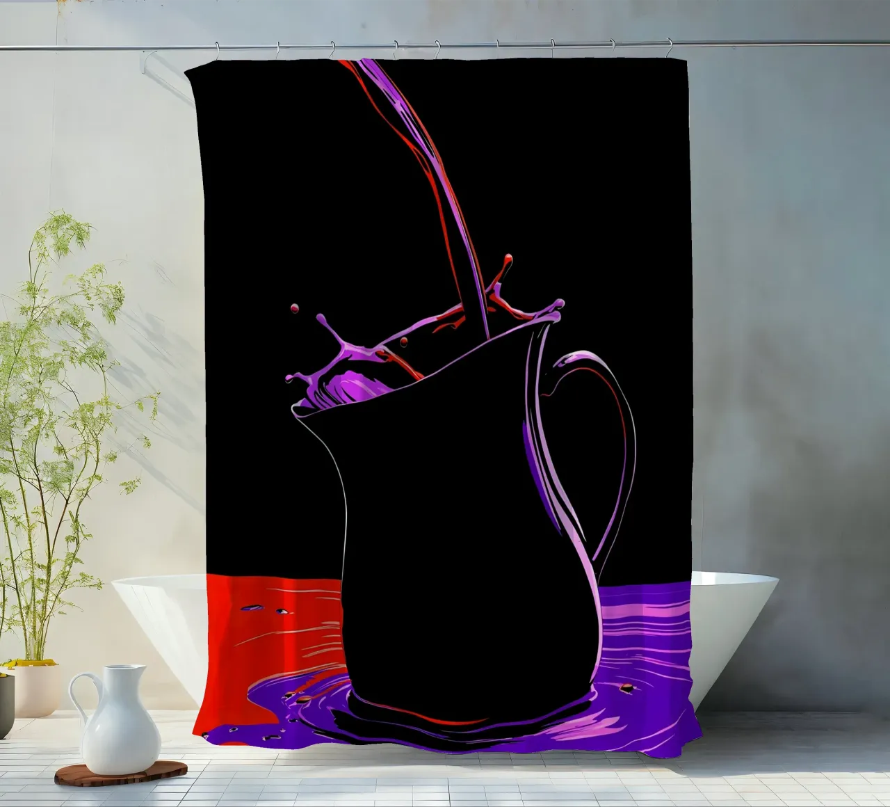 Acqua in brocca - Pop Art tenda da doccia da ColorCrash Gallery
