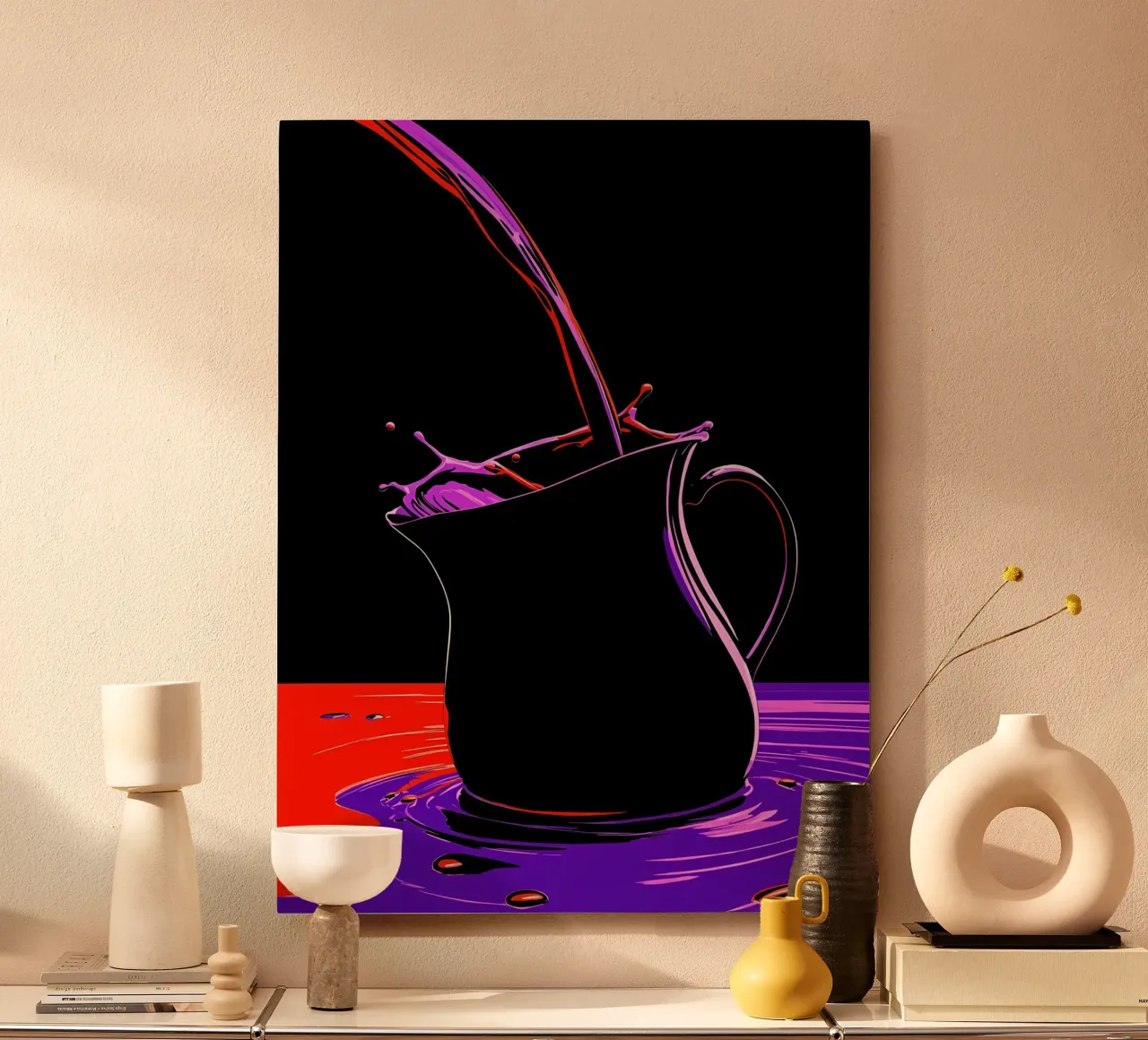 Acqua in brocca - Pop Art alluminio dibond da ColorCrash Gallery