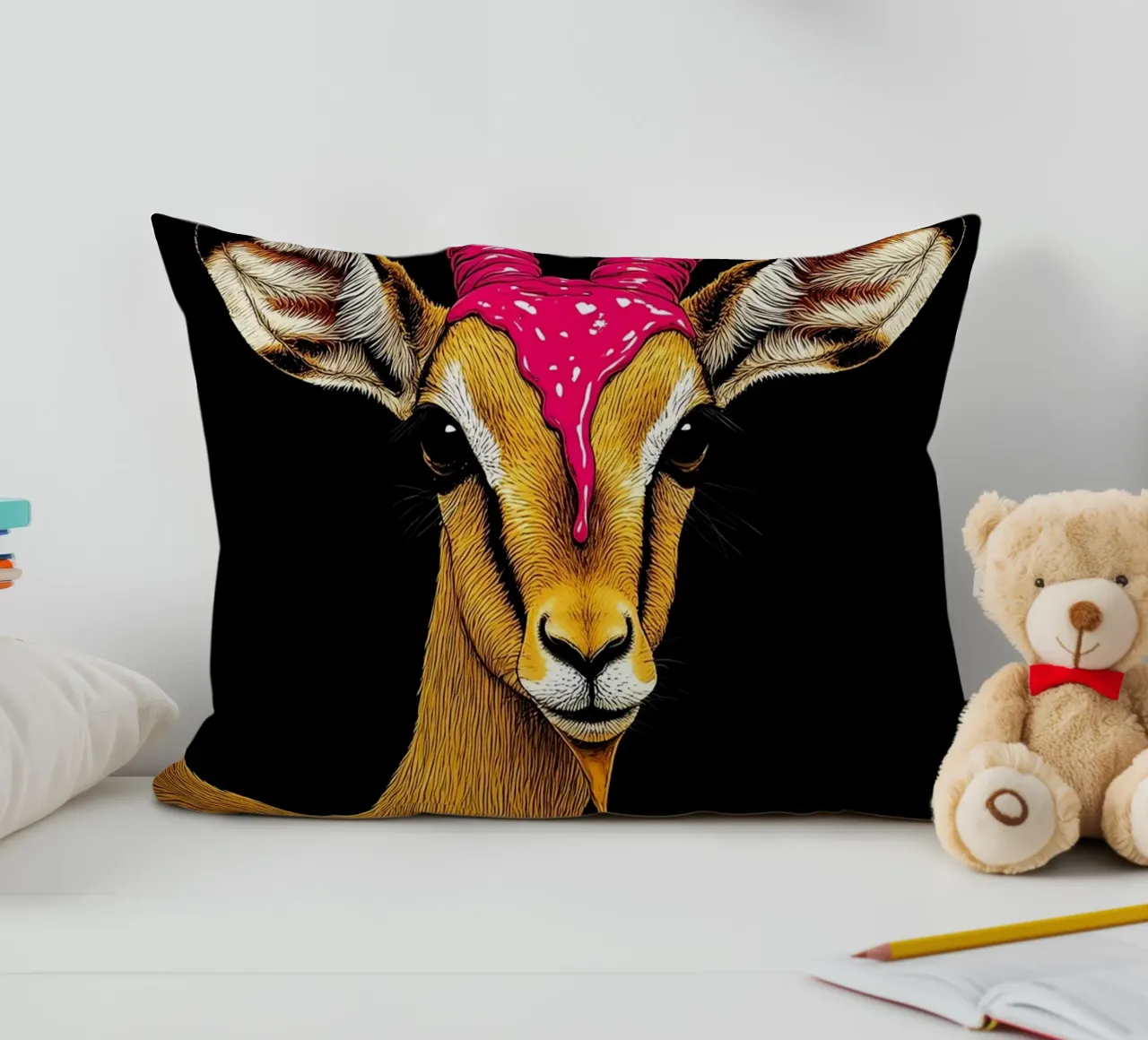 Antilope - Pop Art cuscino da ColorCrash Gallery