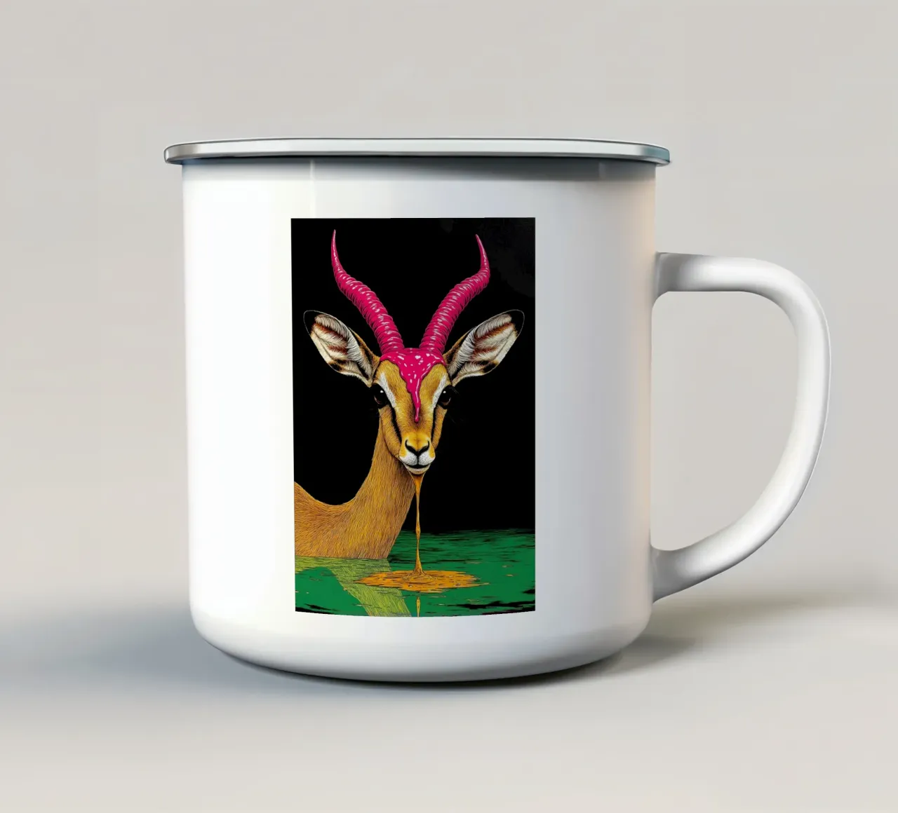 Antilope - Pop Art tazza in smalto da ColorCrash Gallery