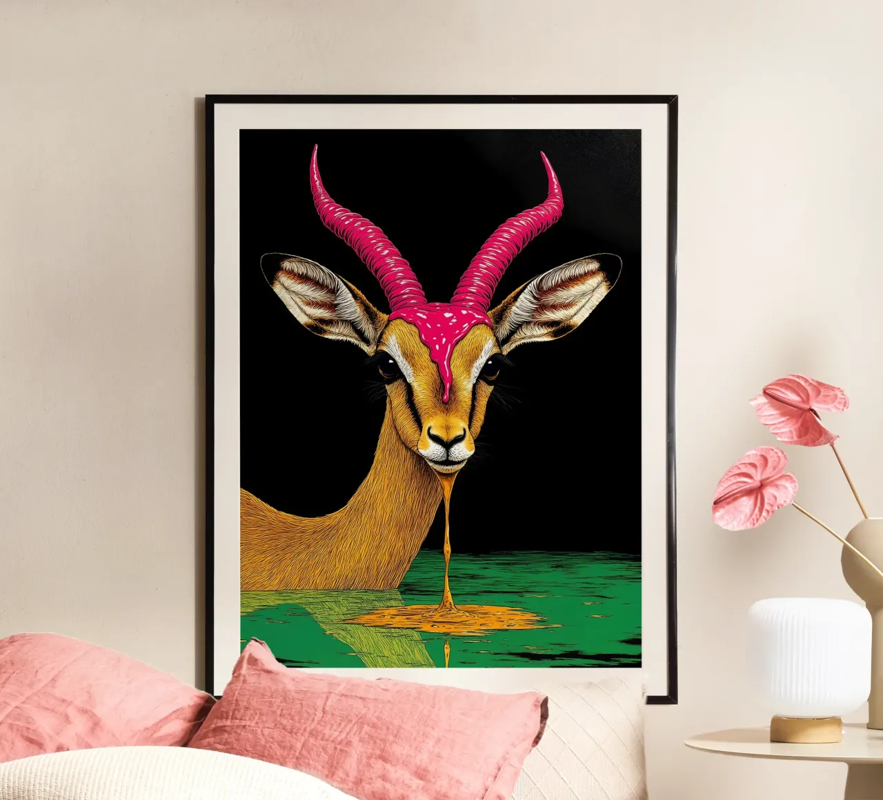 Antilope - Pop Art carta hahnemühle da ColorCrash Gallery