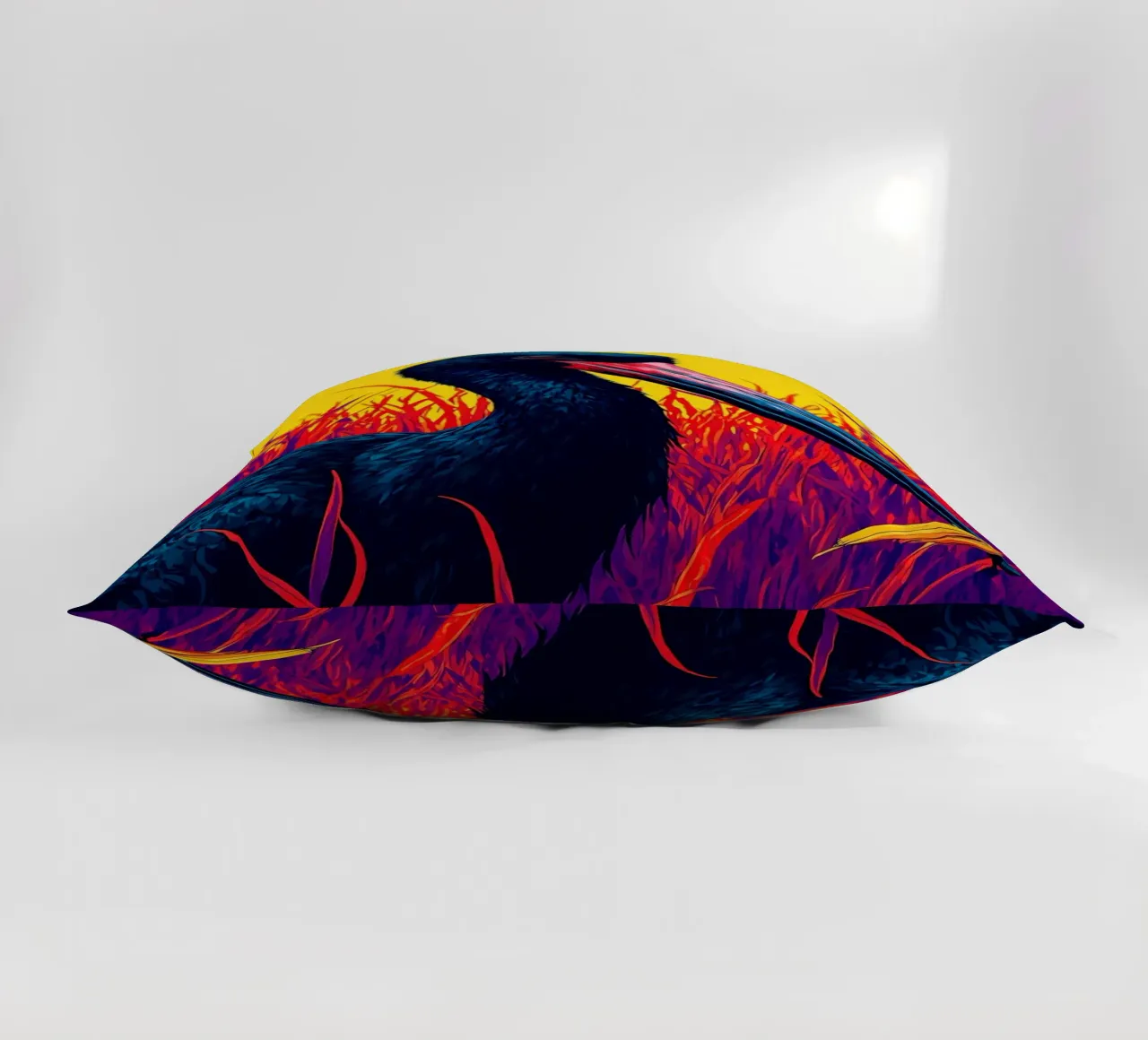 Cicogna nera - Pop Art cuscino da ColorCrash Gallery