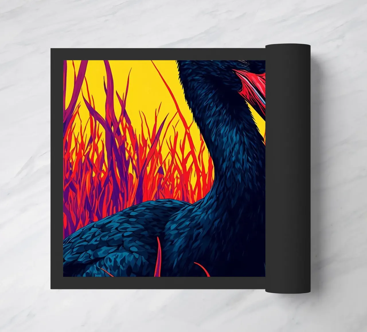 Cicogna nera - Pop Art zerbino da ColorCrash Gallery