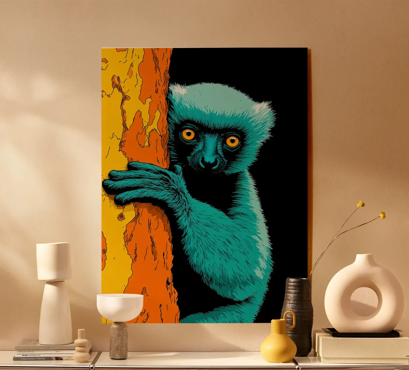 Lemur - Pop Art plexiglas de ColorCrash Gallery