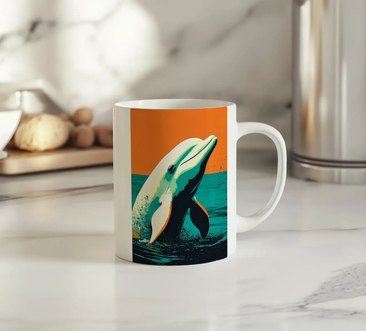 Delfino - Pop Art tazza in ceramica da ColorCrash Gallery