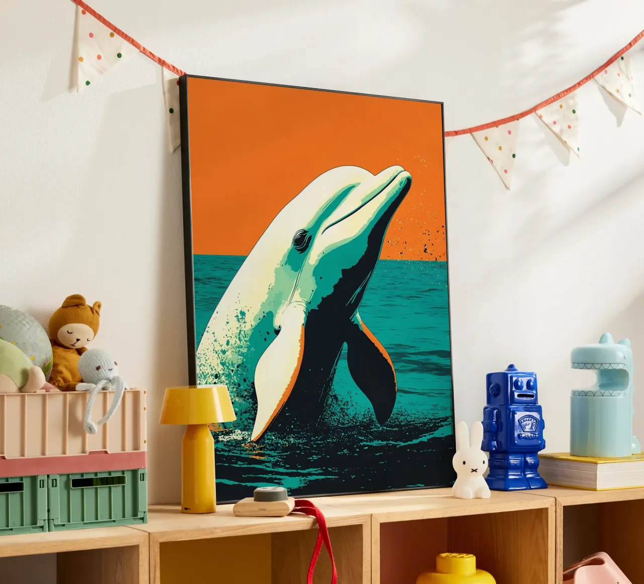 Delfin - Pop Art Forex-Platte von ColorCrash Gallery